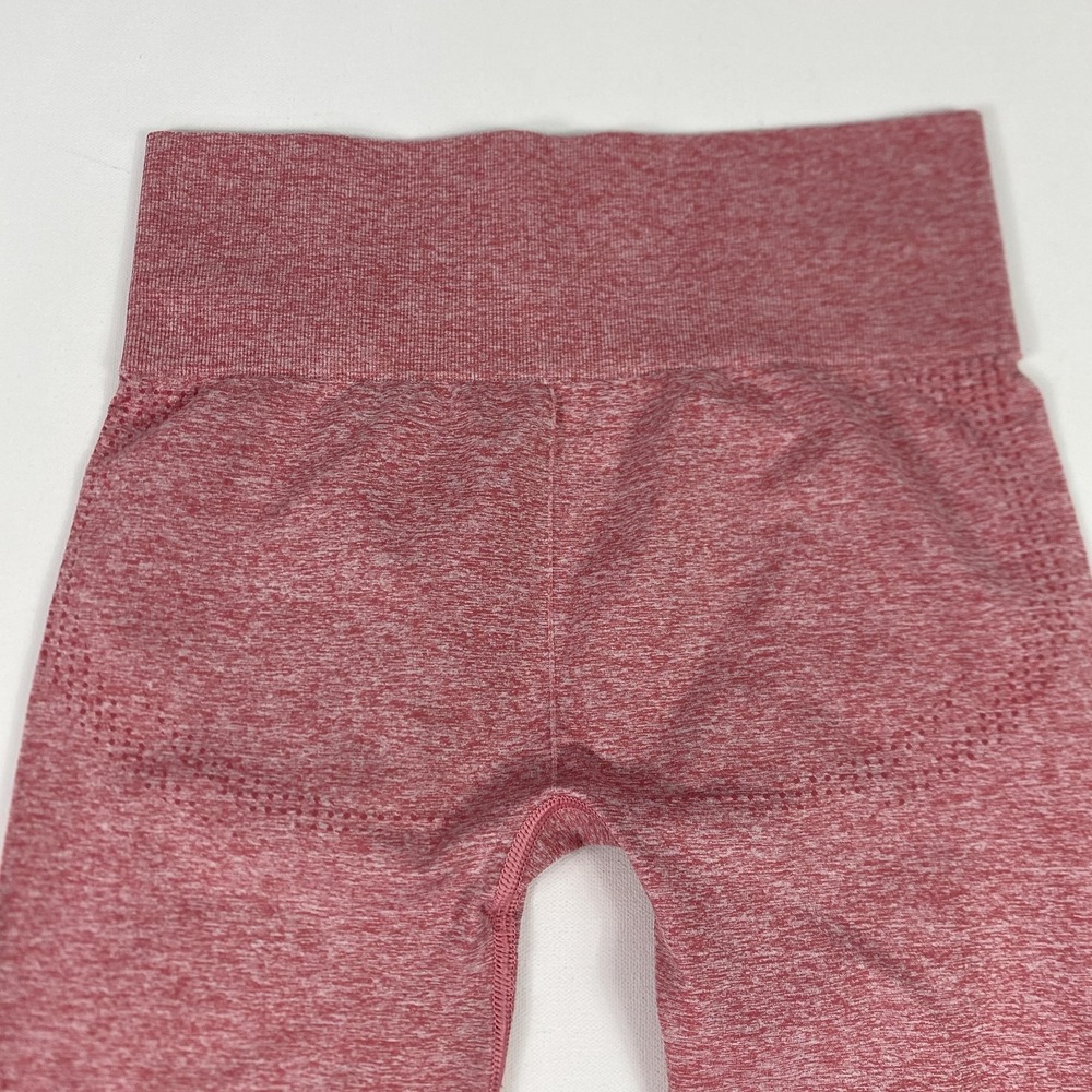 Gymshark Leggings Womens Pink Seamless High Waist Textured Yoga Gym Pants - Picture 8 of 9